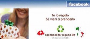 Riutilizzare, regalare e condividere su Facebook