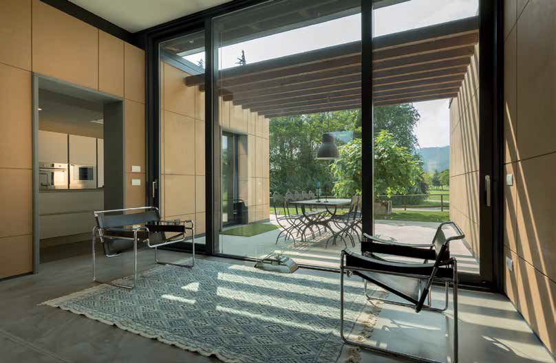 vetrate e open space | villa in Franciacorta