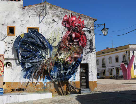 murales gallo | mostra Big Trash Animals