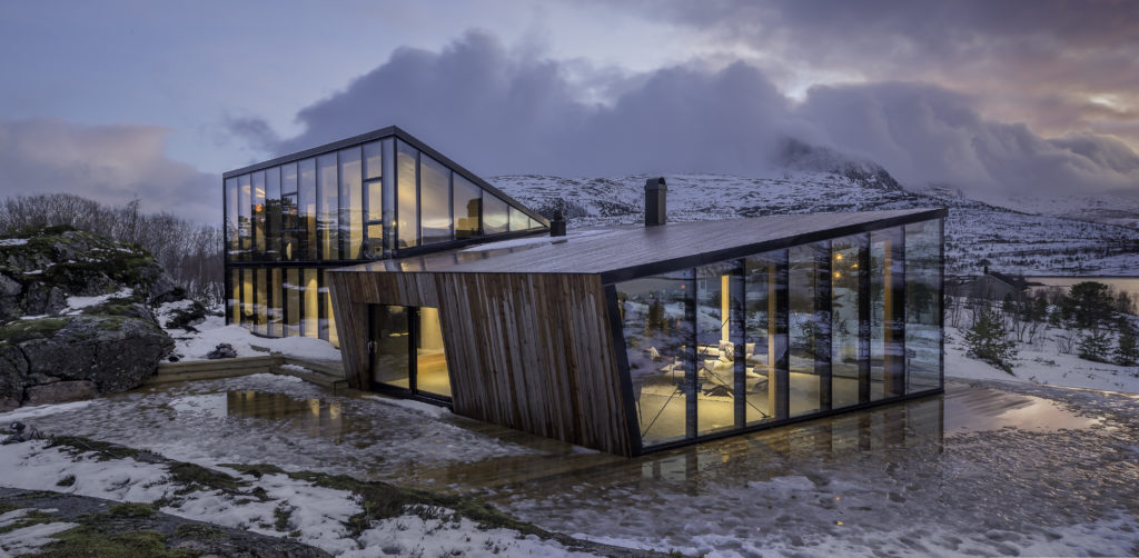 Forme spigolose in una casa in Norvegia