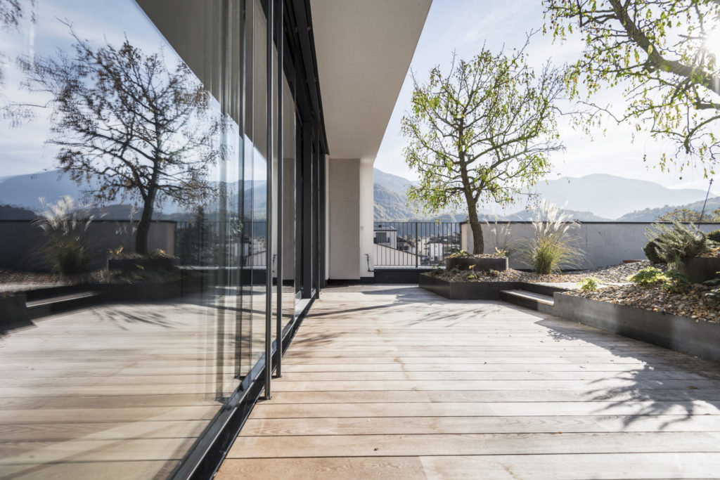 La terrazza esterna del condominio condiviso