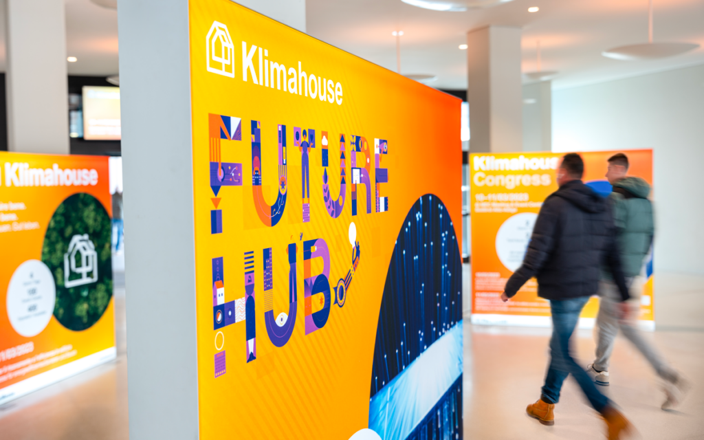 Il Future Hub di Klimahouse, spazio dedicato alle startup presenti alla manifestazione (foto di Marco Parisi).