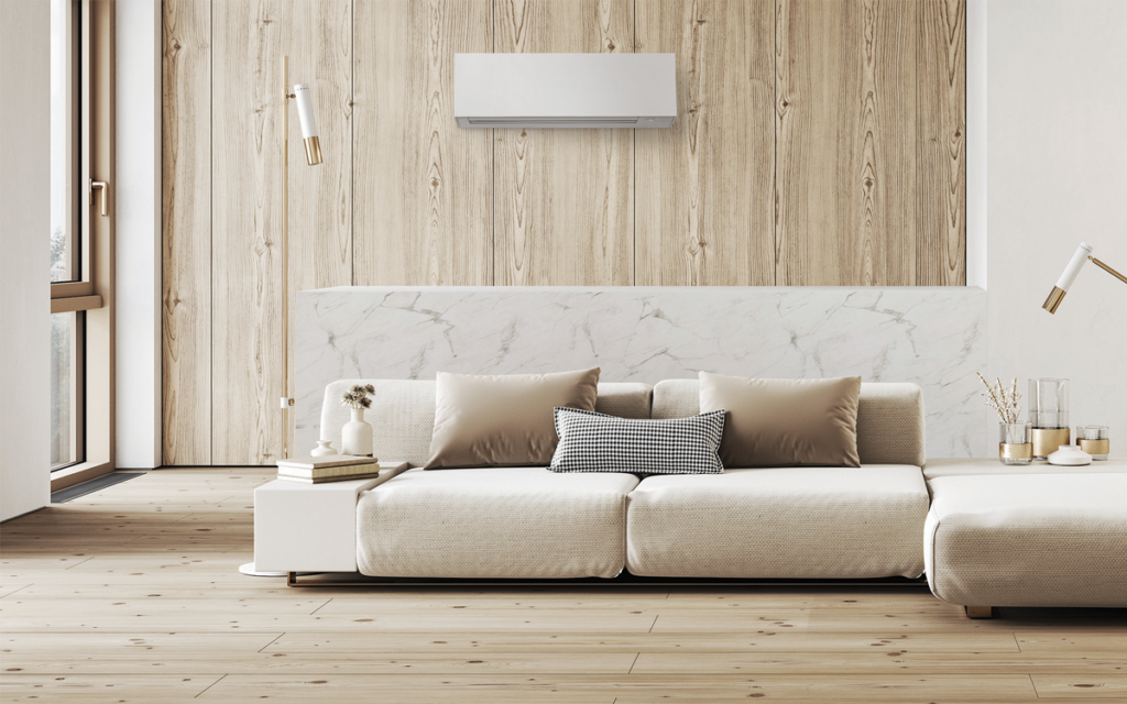 Il climatizzatore Daiseikai 10 nella versione con pannello frontale bianco: un design pulito e minimale che si adatta a qualunque spazio.