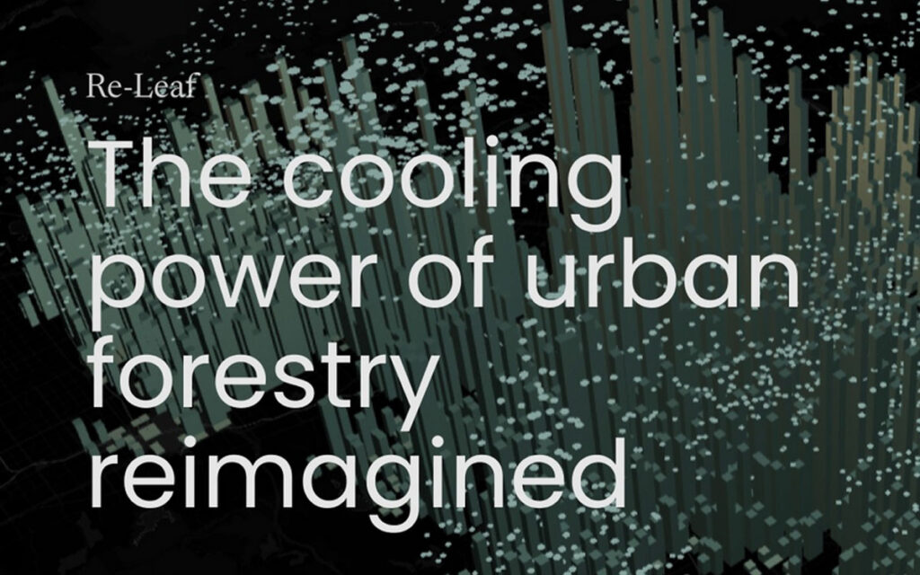 Un'immagine del progetto Re-Leaf presentato alla Biennale di Venezia da MIT Senseable City Lab